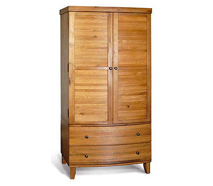 Bluebone Sullivan Solid Oak 2 Door 2 Drawer Wardrobe