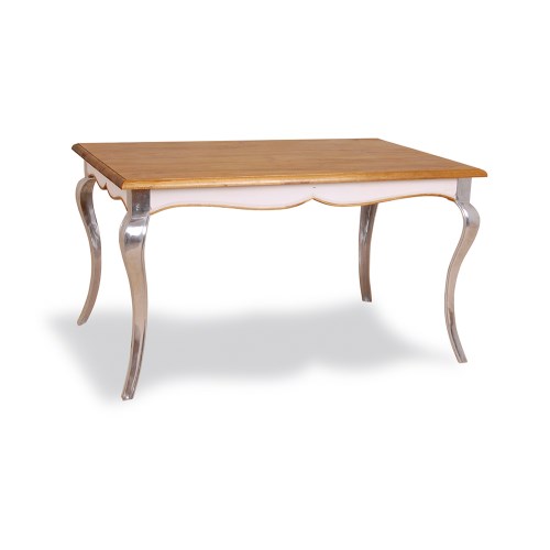 Bluebone Vintage Glam Medium Pine Dining Table in White