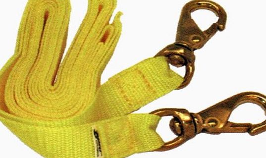 BlueWater Ropes Buddy Line from Yellow Webbing and 2 Swivelling Snap Hooks