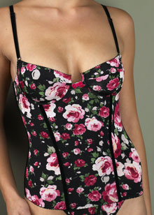 Rose Print bustier
