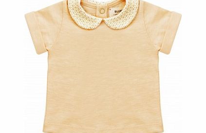 Blune Kids Checked Peter Pan collar blouse Peach `6