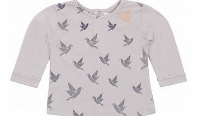 Rare bird T-shirt Pearl grey `6 months,4 years,6