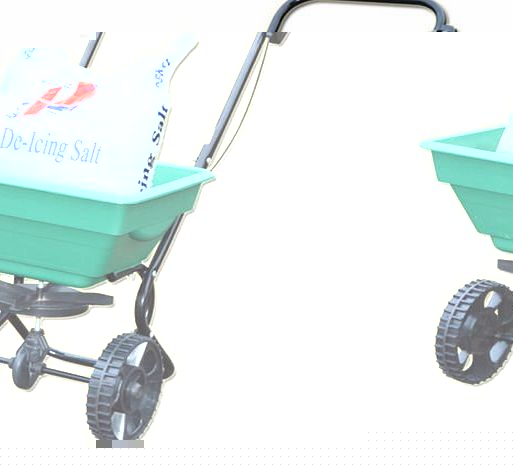 BMC 15 Litre Rotary Salt Spreader Garden Fertiliser Lawn Grass Seed Grit Adjustable Spreader With 25Kg Bag of Pure White De-Icing Salt