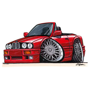 bmw E30 Cabriolet - Red Kids T-shirt
