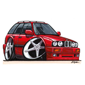bmw E30 Estate - Red T-shirt