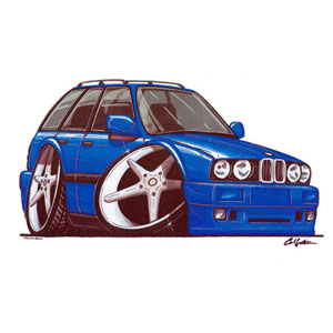 bmw E30 Estate -Blue Kids T-shirt