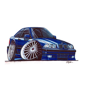 bmw E36 Alpina - Blue Kids T-shirt