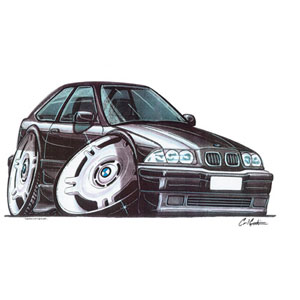 E36 Compact Black T-shirt