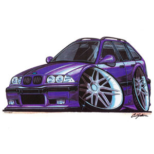 bmw E36 Estate - Purple Kids T-shirt