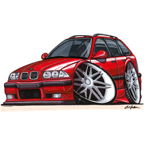 bmw E36 Estate - Red T-shirt