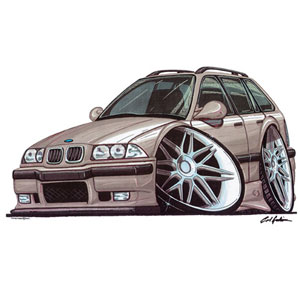 bmw E36 Estate - Silver T-shirt