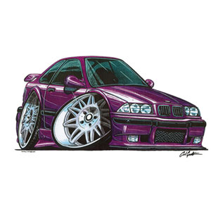 bmw E36 M3 - Purple T-shirt