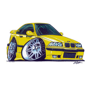 bmw E36 M3 - Yellow T-shirt
