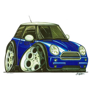 bmw Mini - Blue/White T-shirt