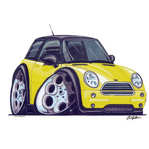 bmw Mini - Yellow T-shirt