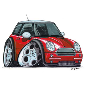 bmw Mini/White Roof - Red Kids T-shirt