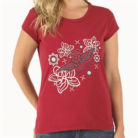 Board Angels Womens Snowball T-Shirt Wine