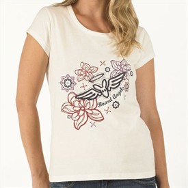 Board Angels Womens Snowball T-Shirt Winter White