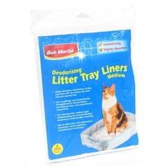Medium/Large Absorbent Deodorising Cat Litter Tray Liners 2 Pack