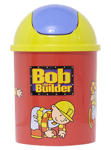 bob the Builder Bullet Waste Bin with Lid