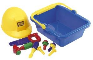 the Builder Carry Along Toolset and Hat