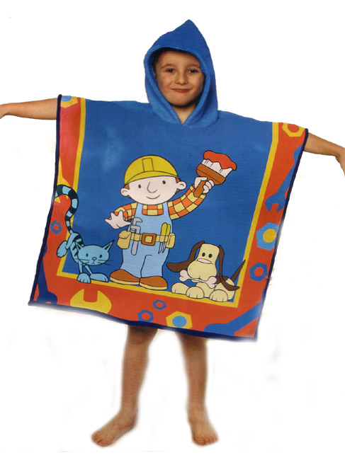 Bob the Builder Hodded Poncho Towel