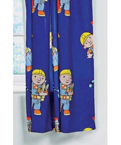 Bob the Builder Pair of 66 x 54in Unlined Curtains With Tie