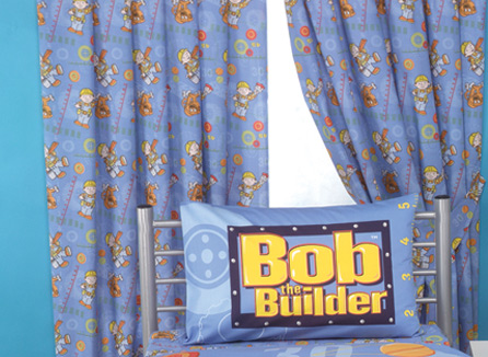 bob the Builder `ulers`66 inch x 72 inch Curtains