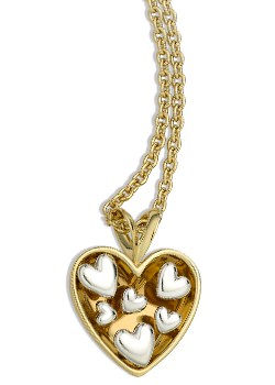 Bobby White Gold Plated Fate Heart Pendant by Bobby White