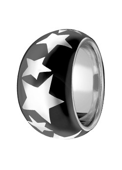 Silver Star Crossd Wishes Size L Ring by