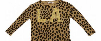 Bobo Choses Leopard L.A-B.C T-shirt Yellow `4 years,6 years