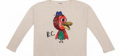 Bobo Choses Multicolour birds baby t-shirt Ecru `6 months,6