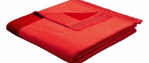 Bocasa Biederlack 150 x 200 cm Orion Cotton Plus Blanket Throw, Fire Red