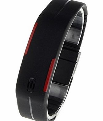 Bocideal Fashion Men Girl Digital LED Sports Bracelet Wrist Watch Sports watch (Black)