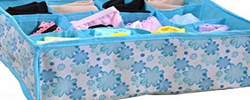 Bocideal(TM) Bocideal New 12 Cell Socks Underwear Ties Drawer Closet Organizer Storage Box Case (Pink)
