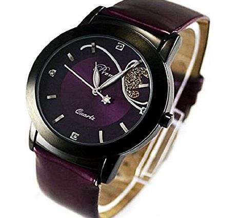 Bocideal TM) Fashion Girl Women Luxury Diamond Wrist Watch Purple