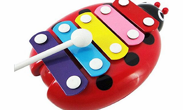 Bocideal TM) Popular Baby Child 5-Note Xylophone Musical Toys (Red)