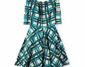 Boden Amy Dress, Green Painted Check 34303339
