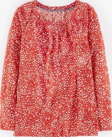 Boden, 1669[^]35139419 Audrey Top Rouge Red Speckled Spot Boden, Rouge