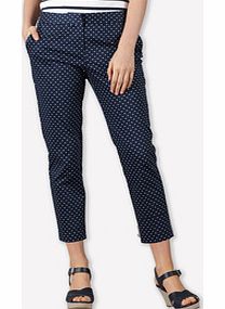 Boden Bistro Crop Trouser, Pink Abstract Geo,Mole,Navy
