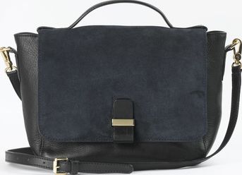 Boden Bloomsbury Crossbody Bag Black Leather/Navy