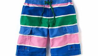 Boden Board Shorts, Multi Stripe,Blue 34062224