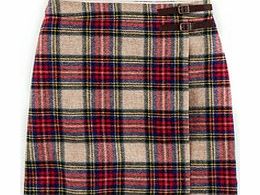 Boden British Tweed Kilt, Cream,Brown,Red 34367177
