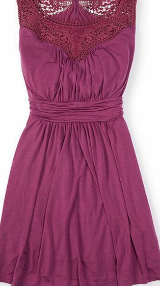 Boden Broderie Jersey Dress, Purple 34645622