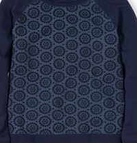 Boden Broderie Sweatshirt Top, Navy/Chambray 34647529