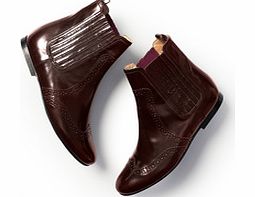 Brogued Chelsea Boot, Claret 34215822