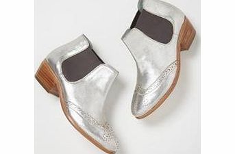 Boden Brogued Chelsea Boot, Silver,Blue 33886359