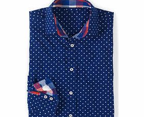 Boden Burnaby Shirt, Blue Spot,Red Gingham,White,Blue