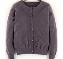 Boden Cashmere Crew Neck Cardigan, Grey,Brown 34249052