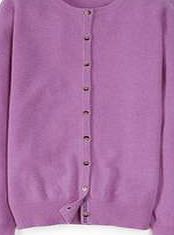 Boden Cashmere Crew Neck Cardigan, Lupin 34695734